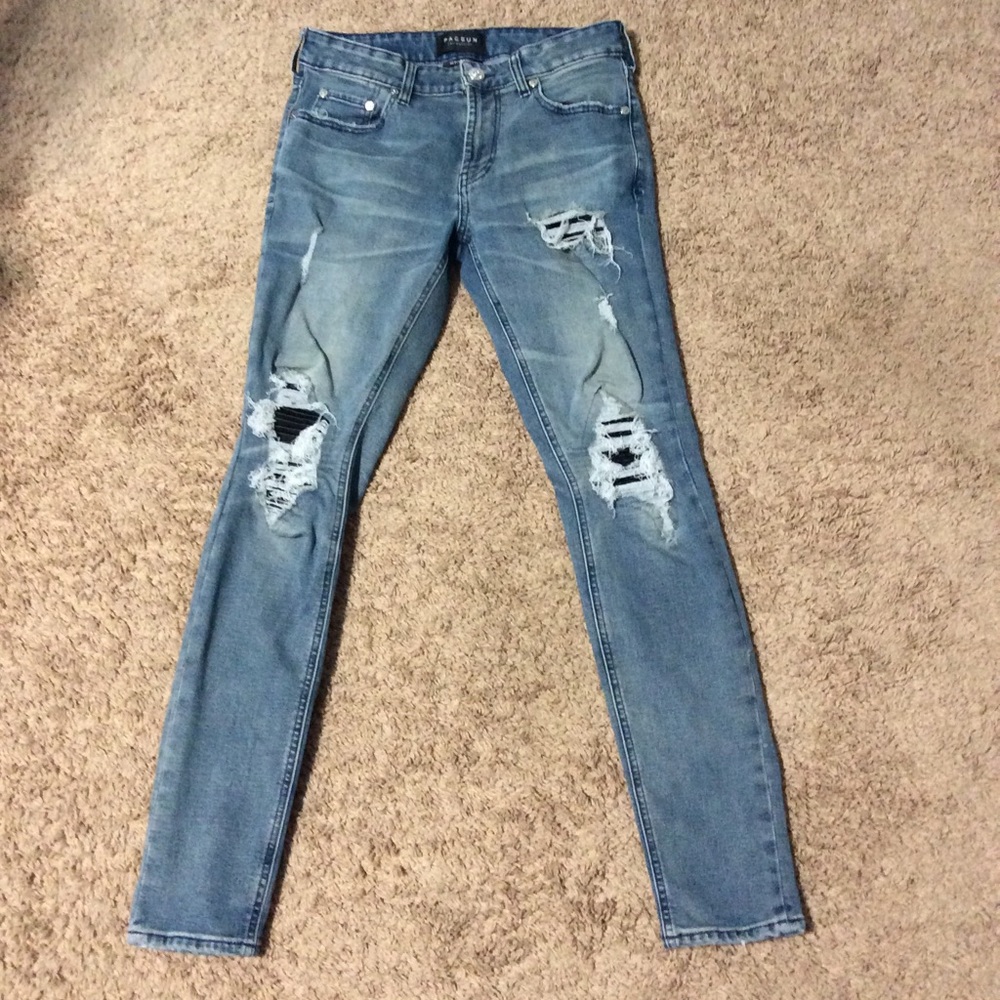 Distressed jeans